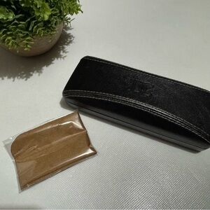 Di Caprio Black Leather Classic Sunglasses‎ Glasses Case